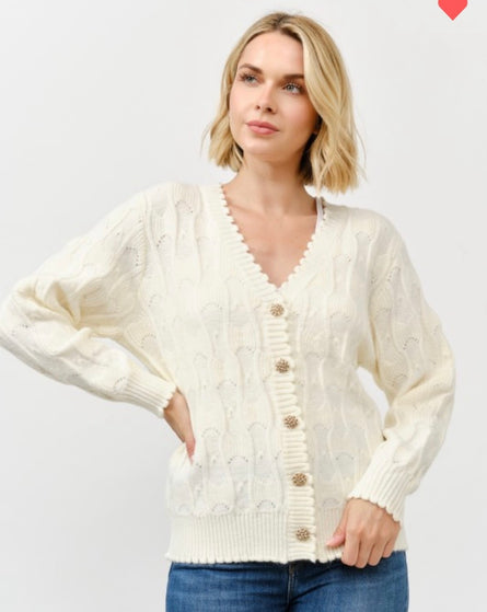 Maison, elegant statement cardigan