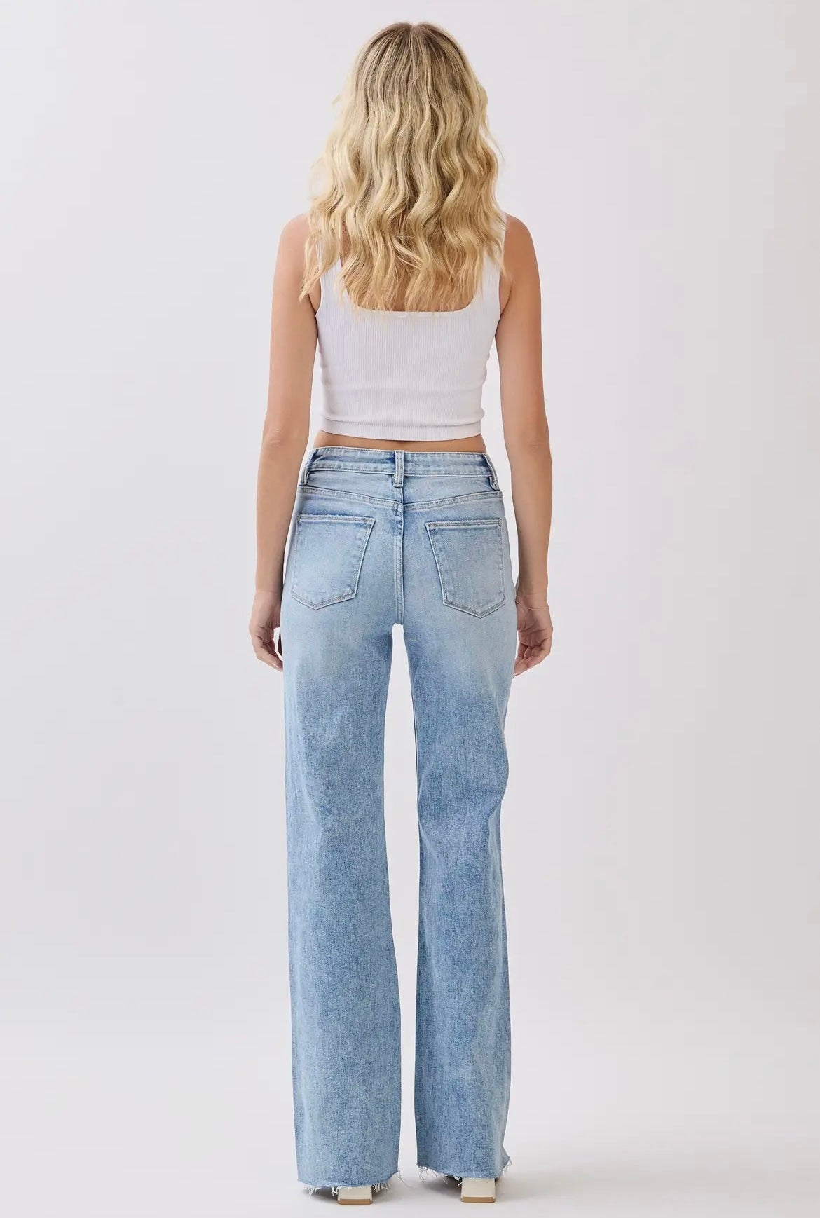 Petra153 Vintage Wash Stretch Flare Jeans