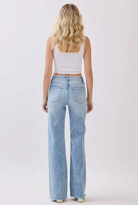 Petra153 Vintage Wash Stretch Flare Jeans