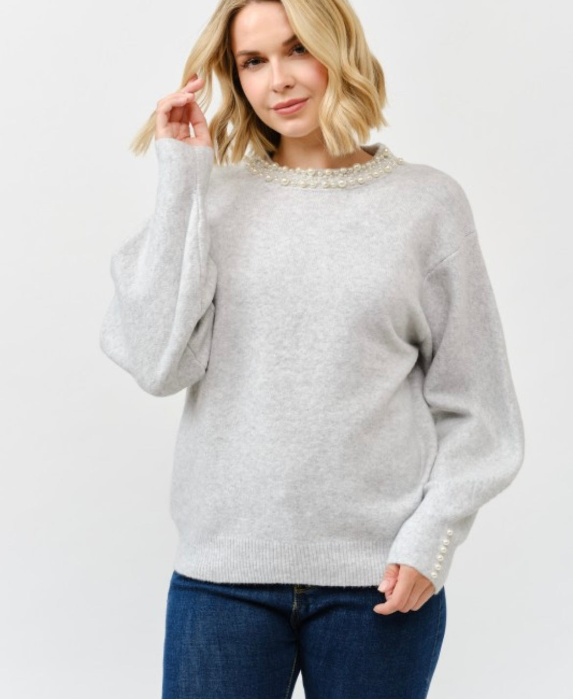 Camille, Pearl embellished sweater