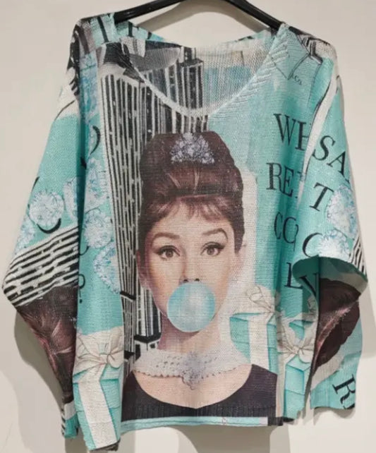 Made in Italy Printed Knit top