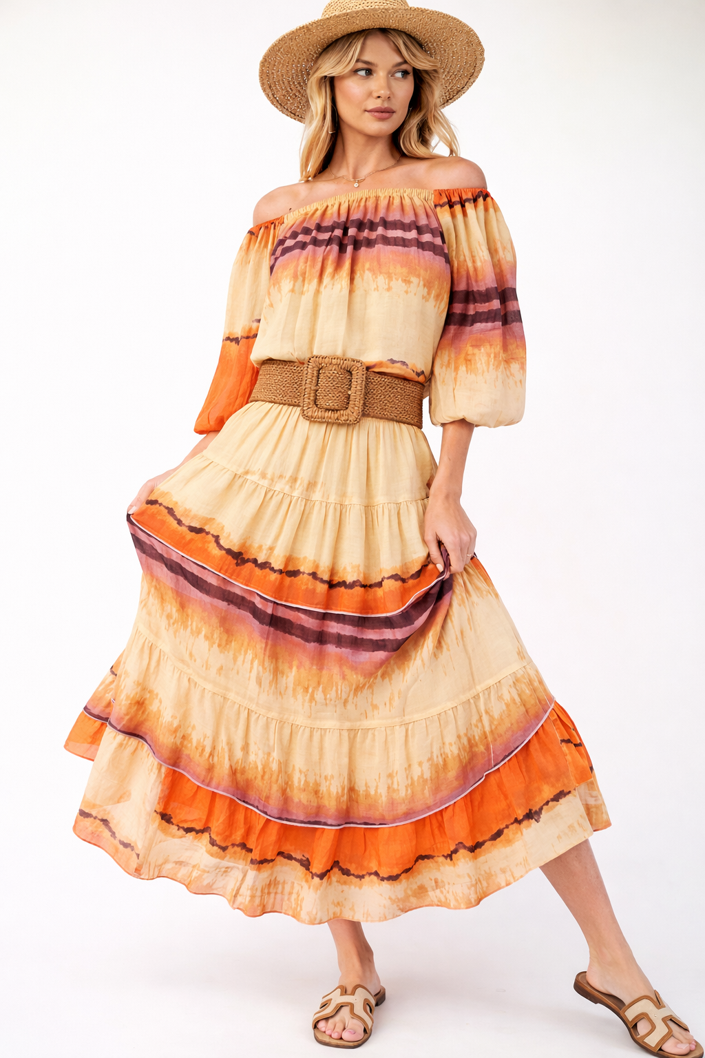 Sunset Sands Off Shoulder Boho Blouse