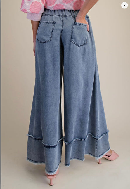 The Monroe Pleated Wide Leg Jean