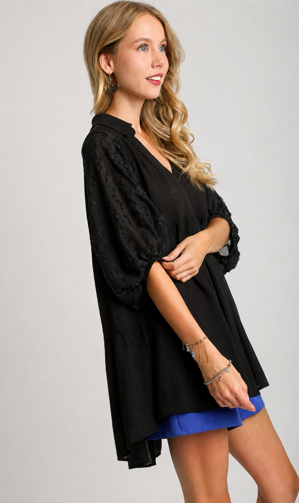 The Everly Textured Babydoll Tunic Top