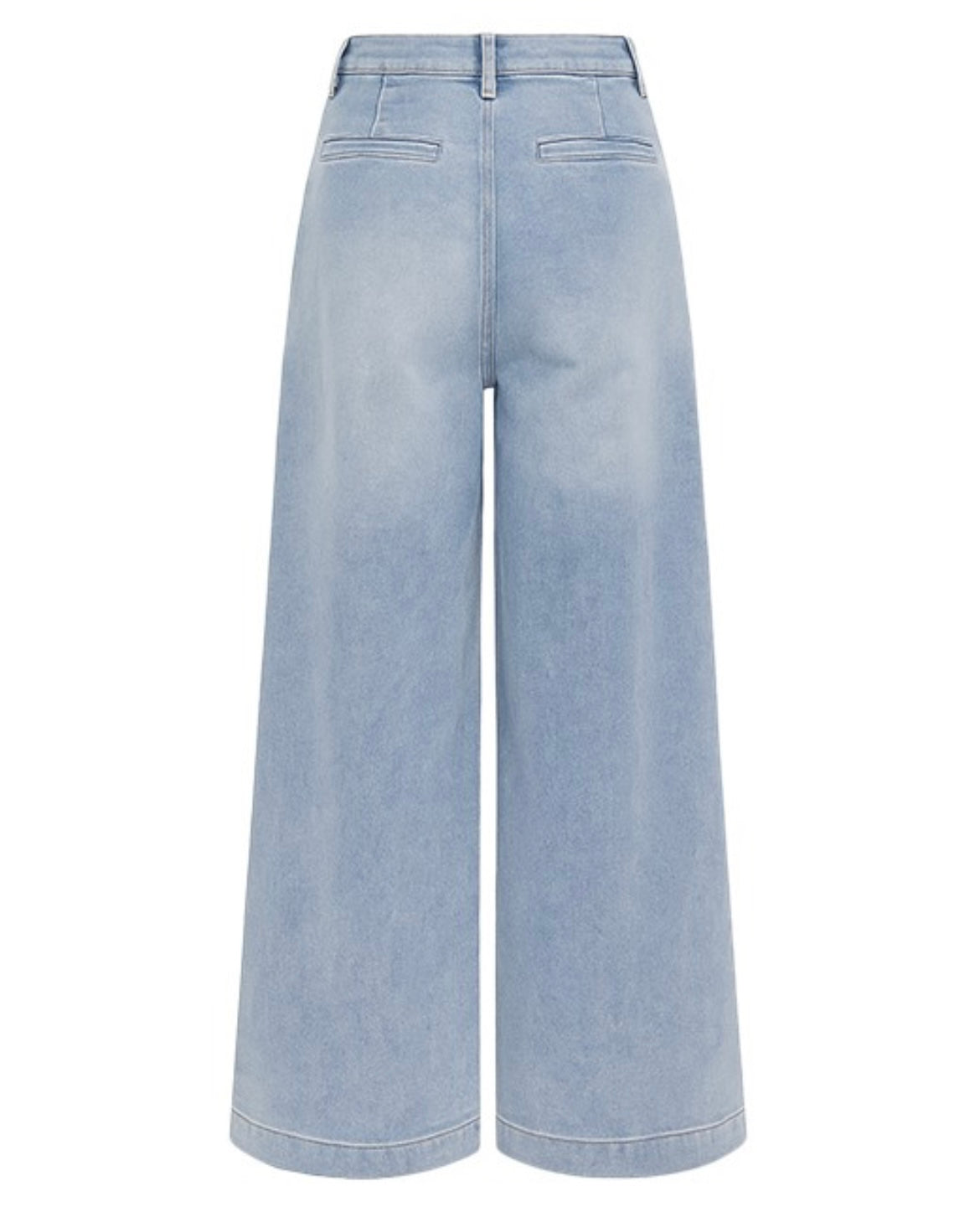Pleated front, wide leg trouser Jeans