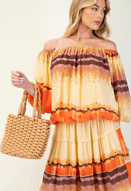 Sunset Sands Off Shoulder Boho Blouse