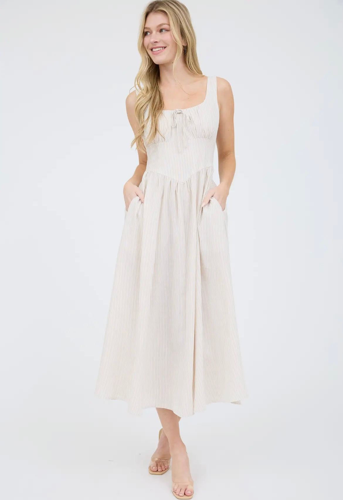Summer Breeze Corset Midi Dress