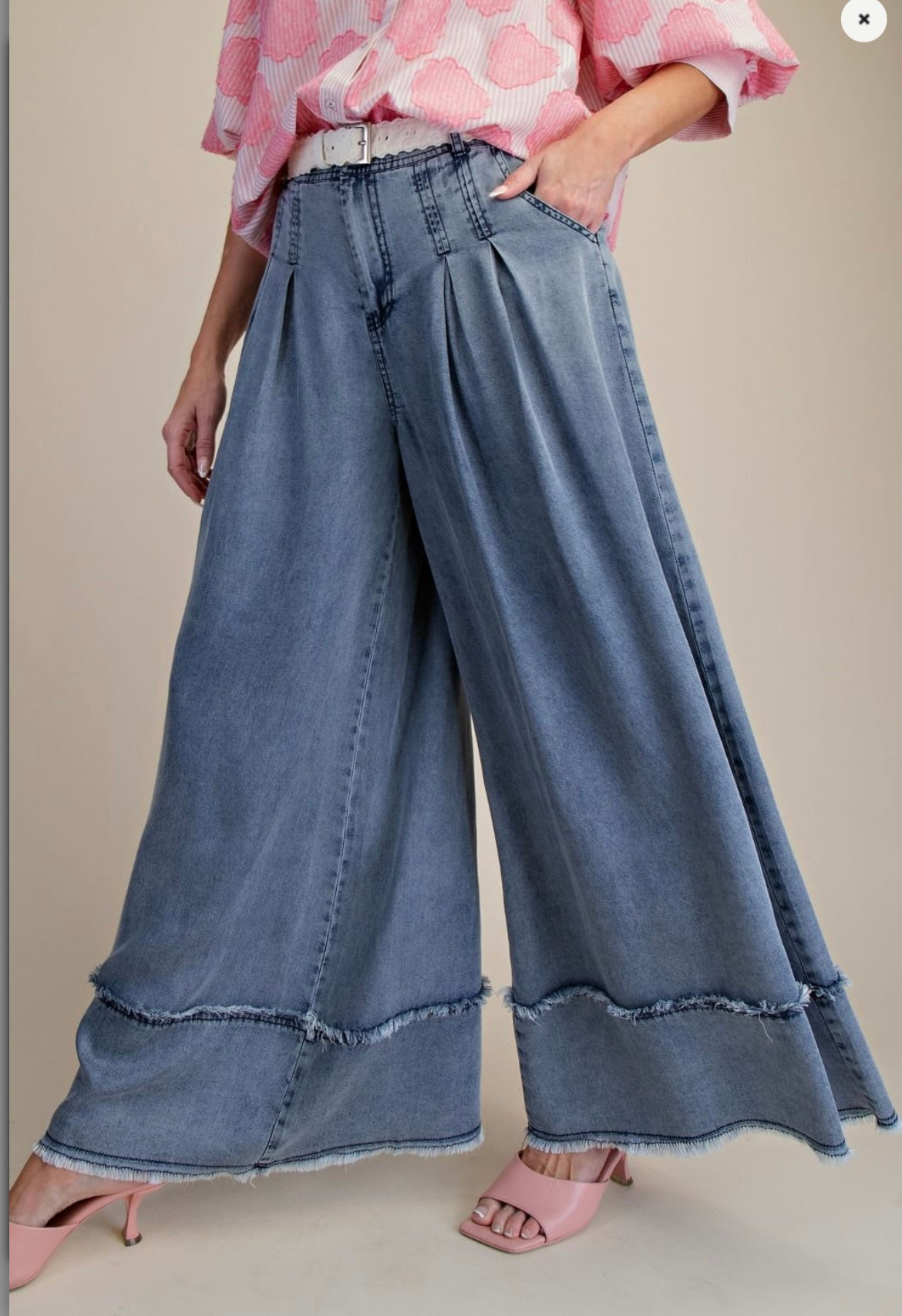 The Monroe Pleated Wide Leg Jean