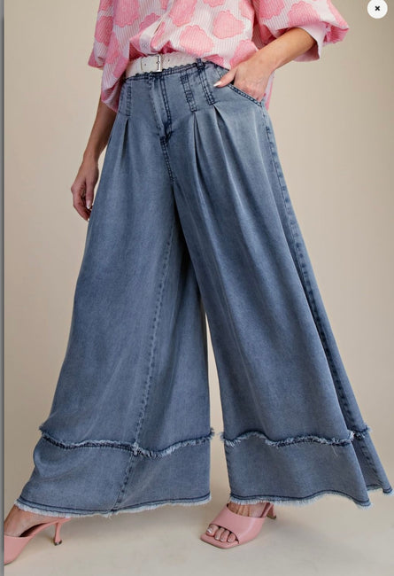 The Monroe Pleated Wide Leg Jean
