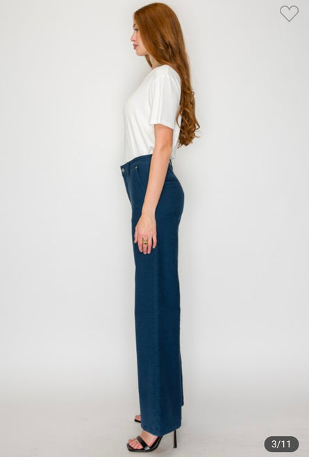 Emily, High rise Tummy control wide flare jeans