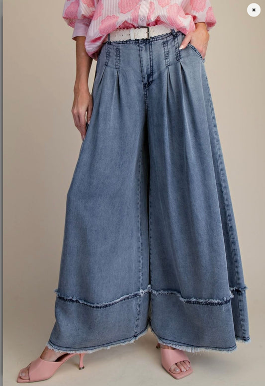 The Monroe Pleated Wide Leg Jean