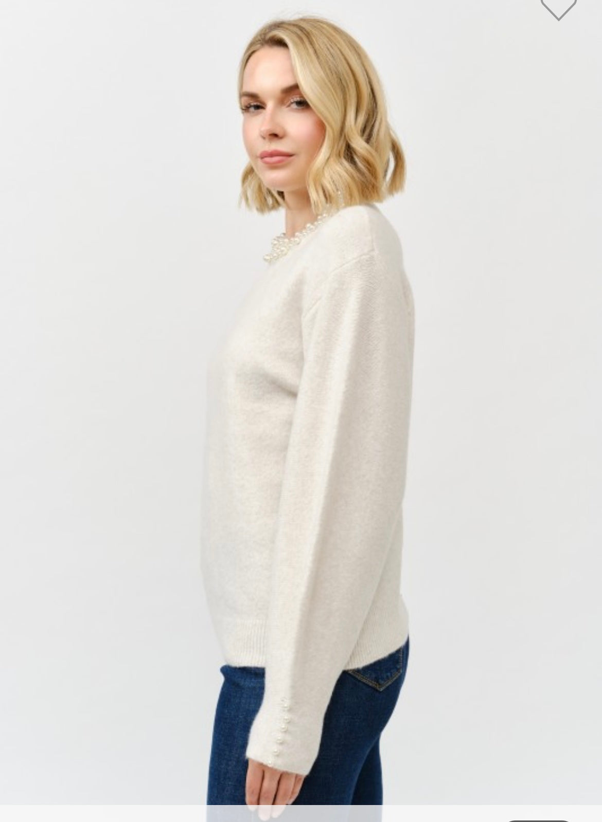 Camille, Pearl embellished sweater