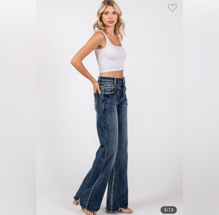 Tessa, wide leg flared jeans