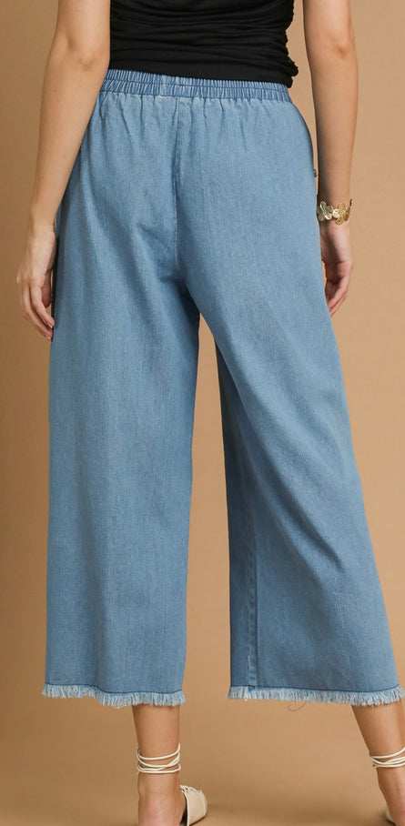 The Easy Days Cropped Wide Leg Denim