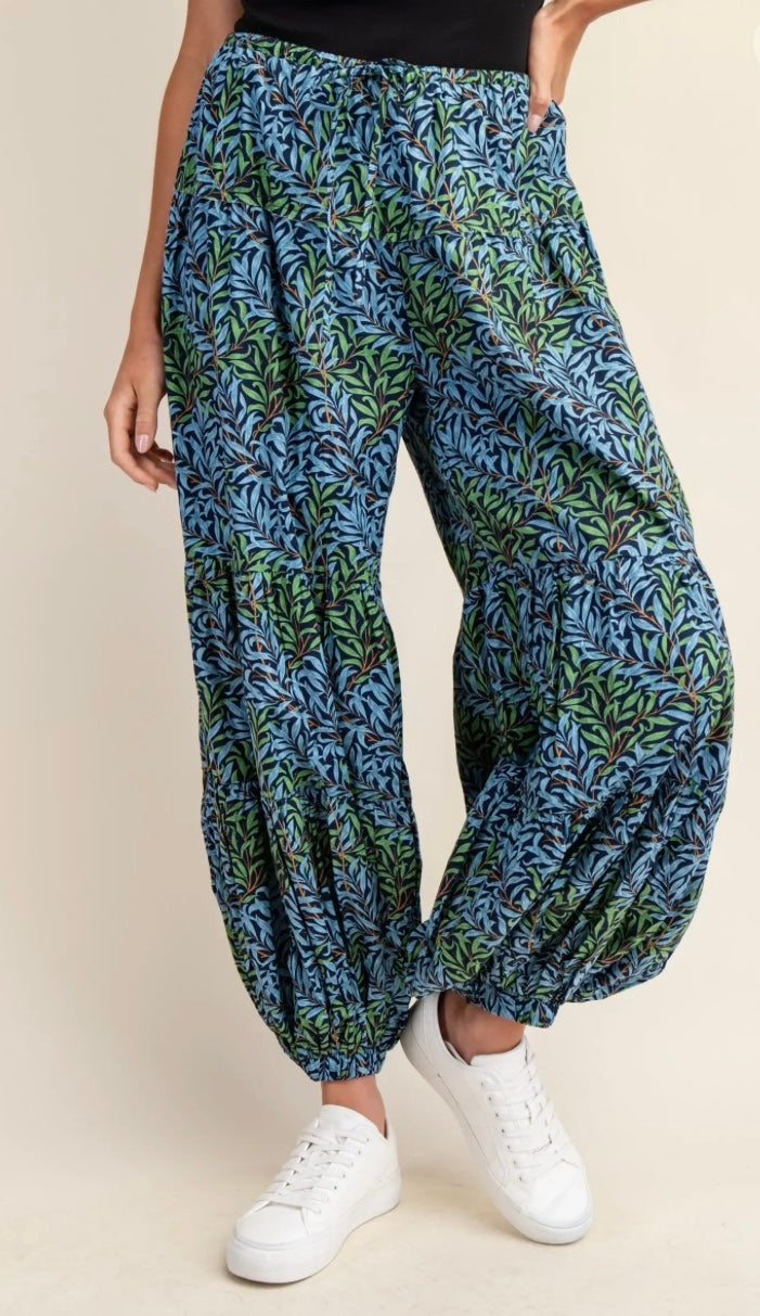 Boho Balloon Harem Pants – Printed Wide Leg Joggers
