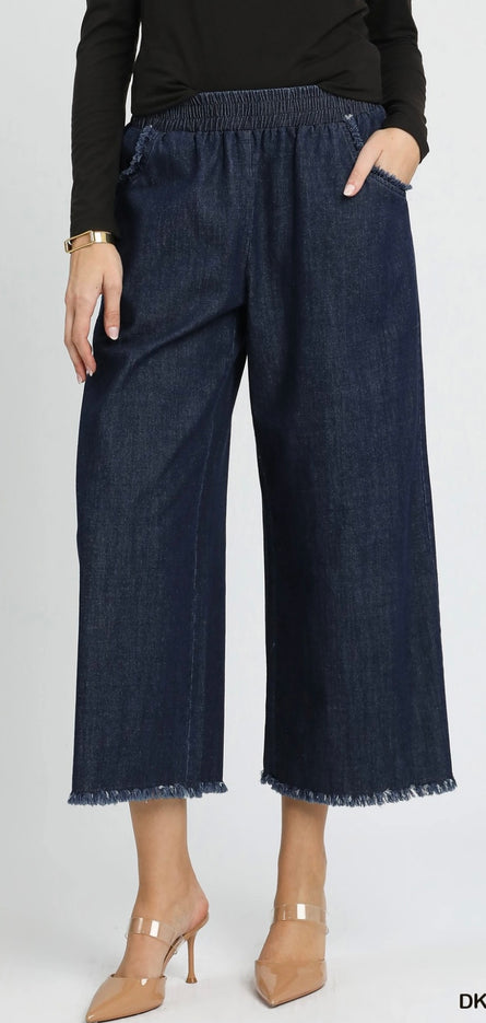 The Easy Days Cropped Wide Leg Denim