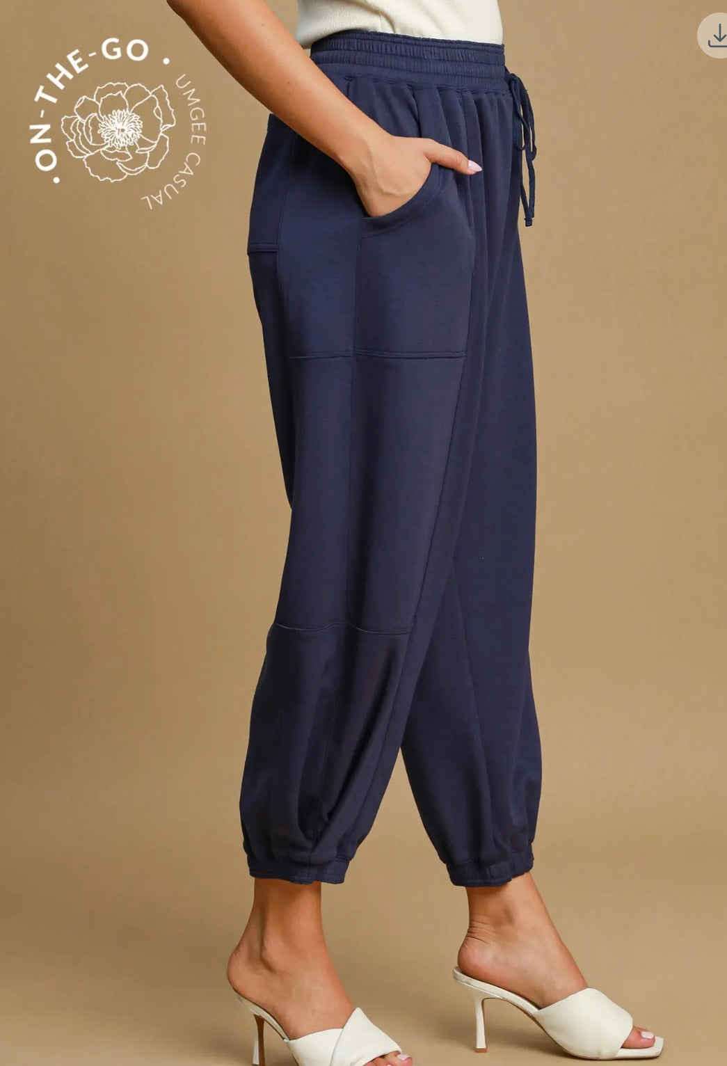 Luxe knit, barrel joggers