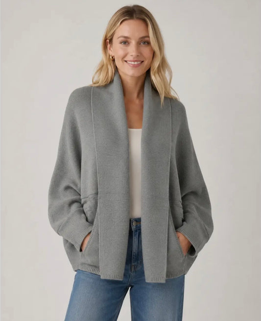 Cozy Shawl Collar Open Front Cardigan