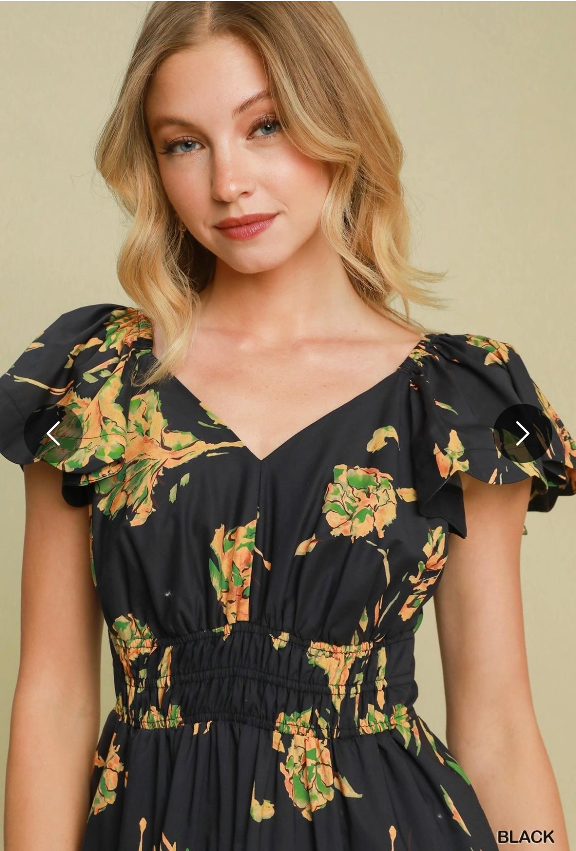 Midnight Garden Tiered Midi Dress