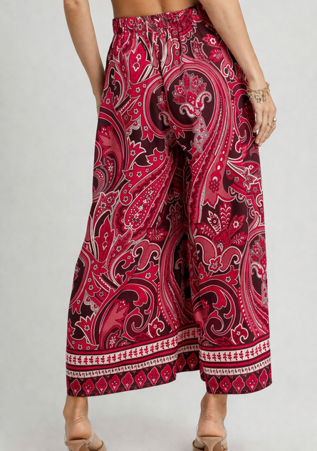 The Scarlet Paisley Palazzo Pants