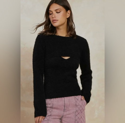 Cozy Crush, fuzzy long sleeve shrug and cami set