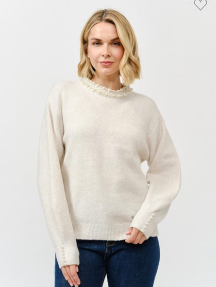 Camille, Pearl embellished sweater