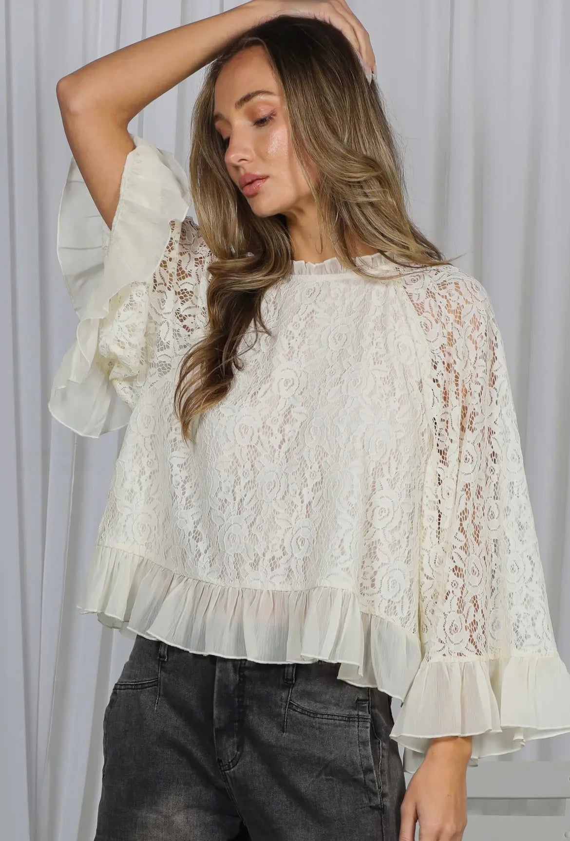 Juliet, Lace Bell Sleeve Blouse