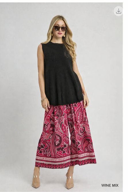 The Scarlet Paisley Palazzo Pants