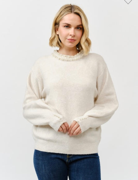Camille, Pearl embellished sweater