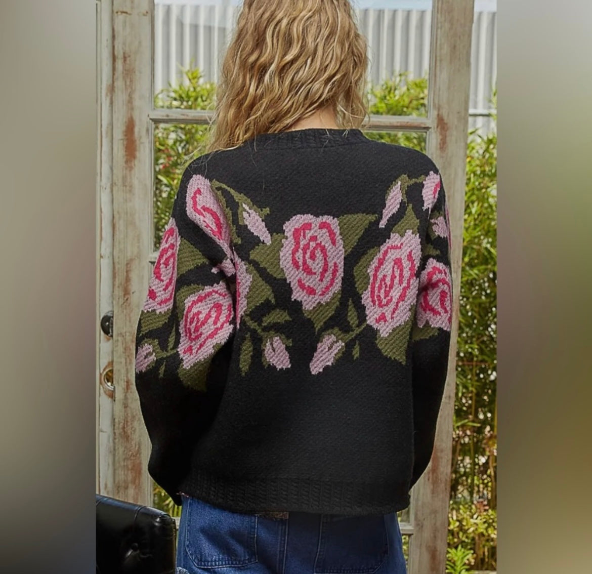 Enchanted Rose, Pearl embellished sweater