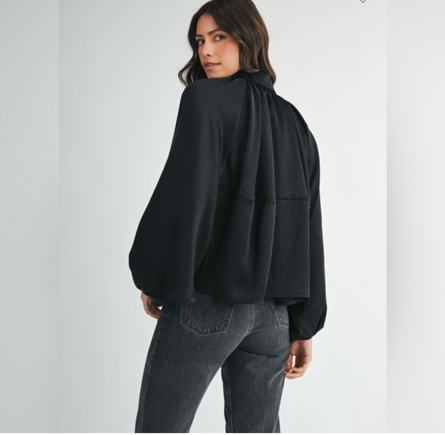 The Milan, satin bubble hem bomber jacket