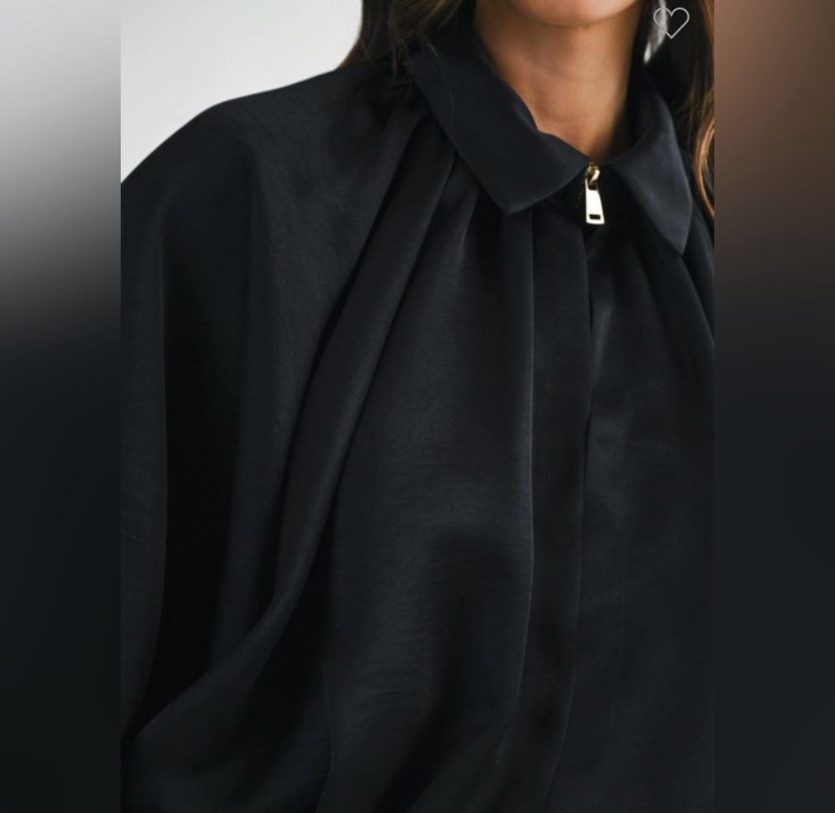 The Milan, satin bubble hem bomber jacket